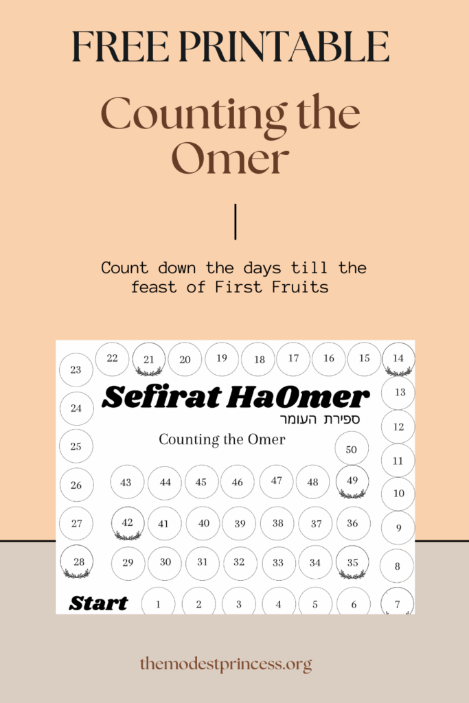 Counting the Omer Free Printable
